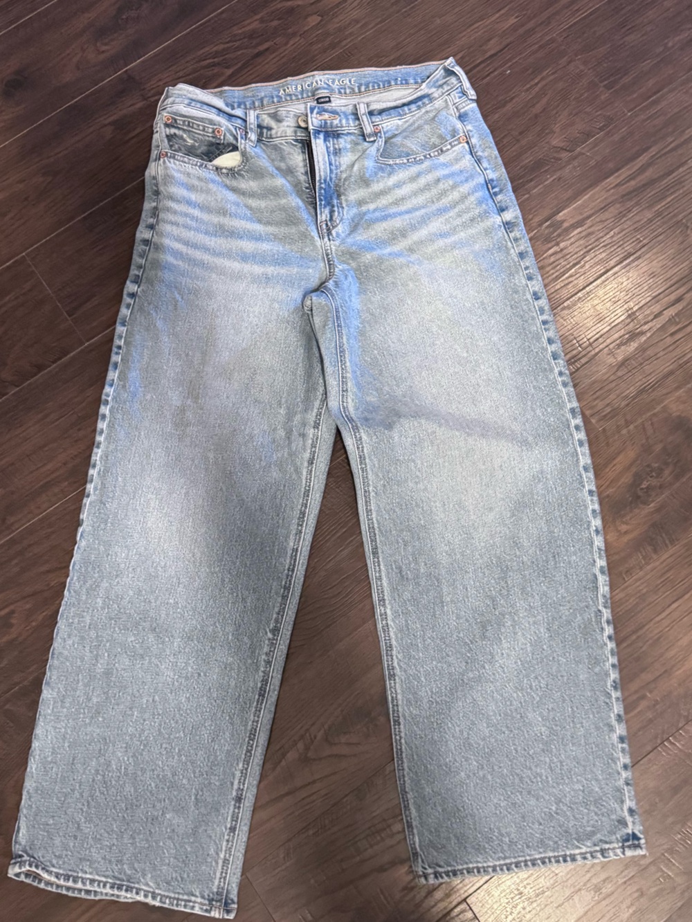American Eagle Outfitters Light Wash Straight Leg Jeans